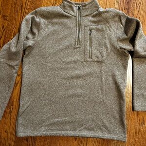 Men's Brown Outdoor Life Quarter-Zip Sweater